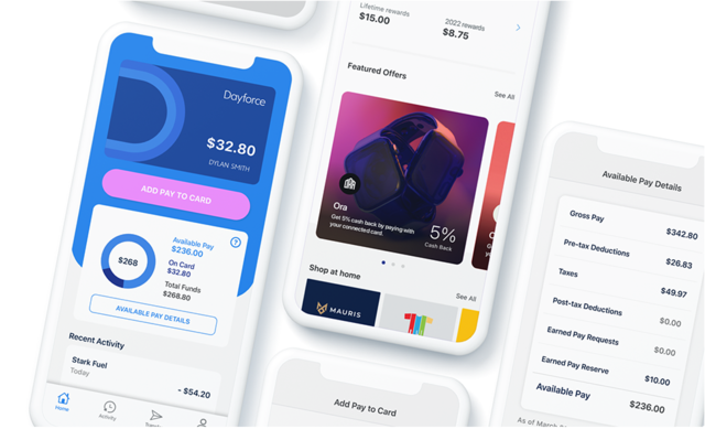 Phone showing the daywallet app