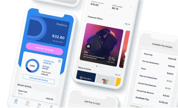 Phone showing the daywallet app