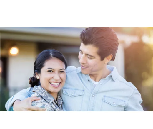 Military wife and husband