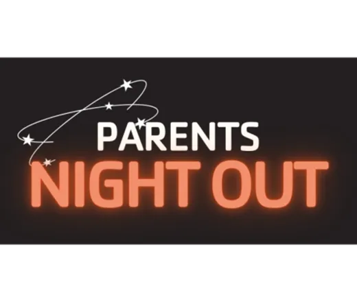 Parents night out text graphic
