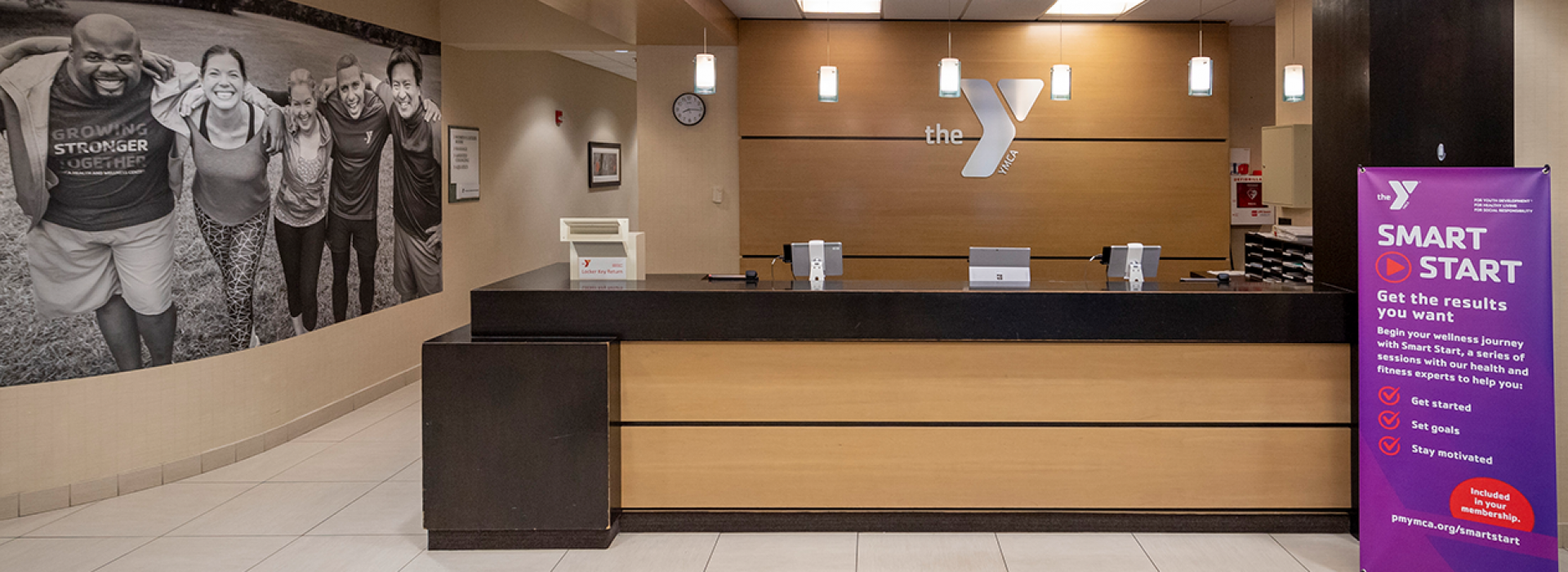 Welcome Desk at the YMCA Health &amp; Wellness Center