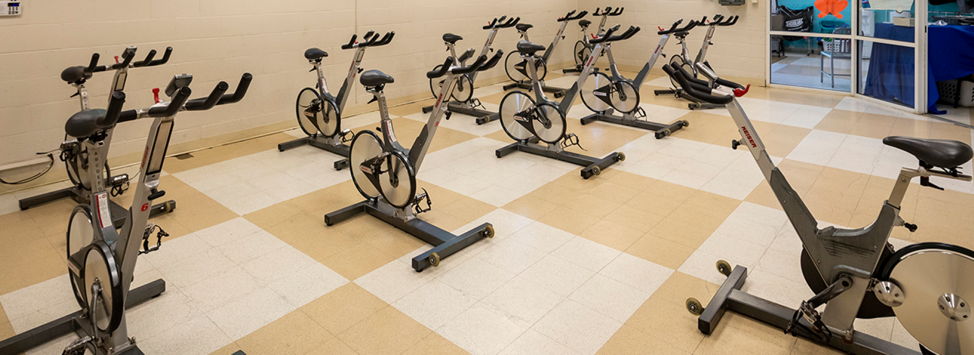 Cycle studio with bikes