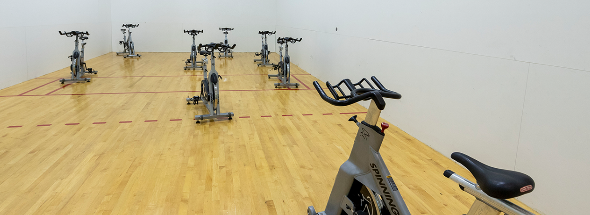 Cycle studio with stationary bikes