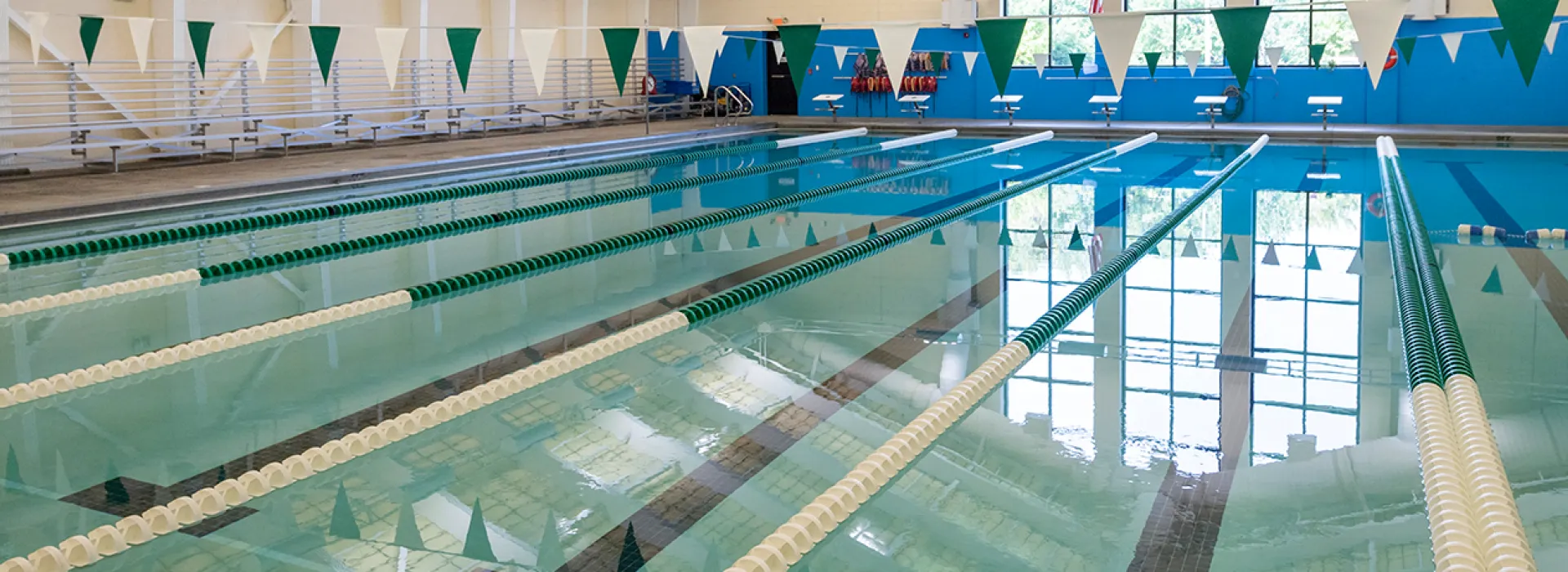 Indoor pool with lap lanes