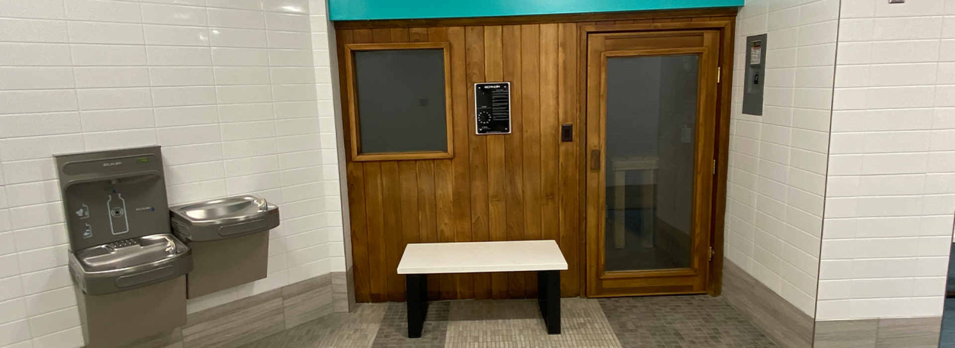 Sauna in the new locker room
